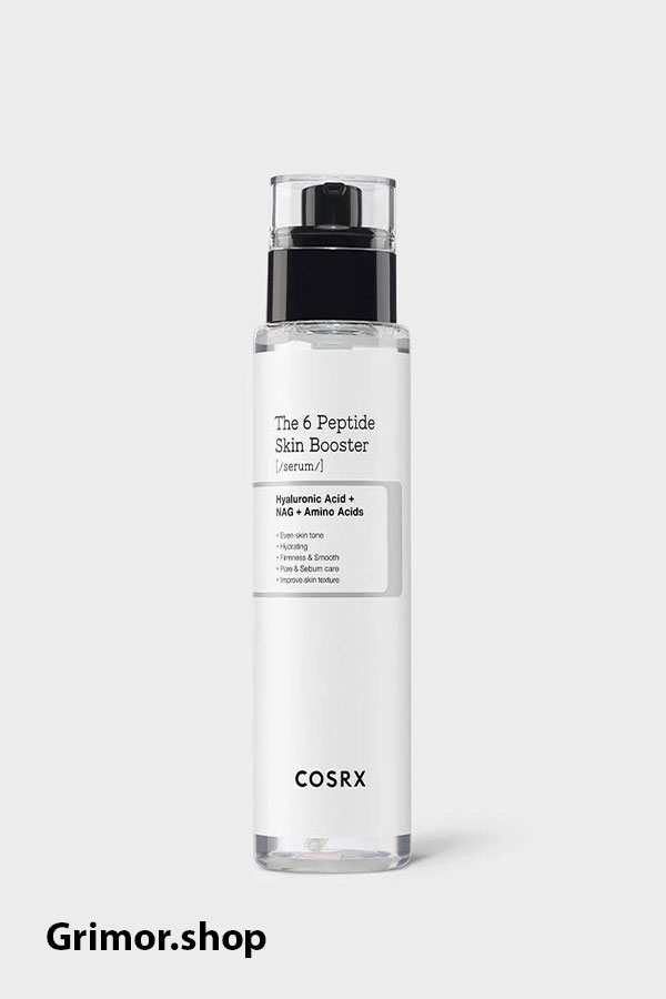 سرم تقویت کننده پوست با ۶ پپتاید کوزارکس اصل کره مدل The 6 Peptideمناسب برای انوع پوست حجم 150 میلی لیتر