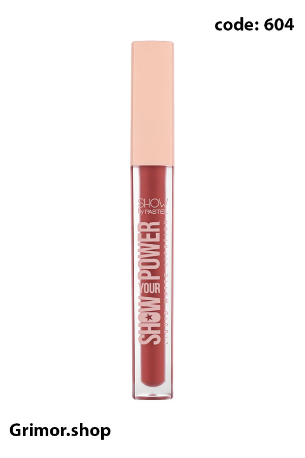 رژ لب مایع مات پاستل مدل Show your Power کد 604(1عدد)